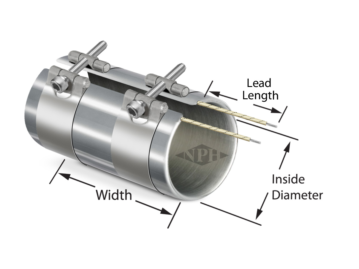 Mica band heater with ceramic terminal covers